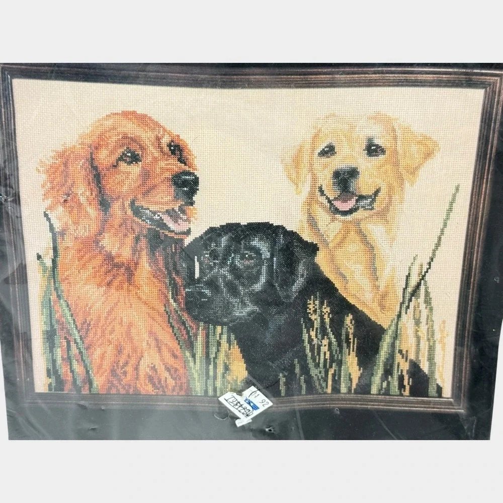 Janlynn Cross Stitch Kit Unisex OS Multi NEW 1987 Retrievers Dogs 58-5 VTG
